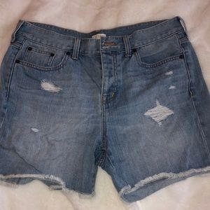 High waisted jean shorts